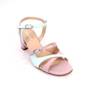 Gianni Ferrante 781 Multicolor Leather Slingbacks Heels Sandals